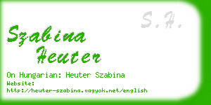 szabina heuter business card